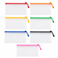 Suministro Directo de Fábrica al por Mayor, Bolsa de Documentos de Malla en Varios Colores, Carpeta de Archivos de PVC Transparente de Gran Capacidad e Impermeable para Papelería
