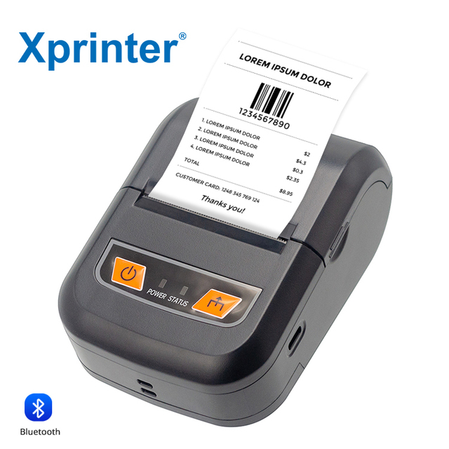 Xprinter XP-P503A Mobile Printer 58mm Mini Bluetooth Thermal Receipt Android/IOS Receipt Portable Printer Ticket Printer