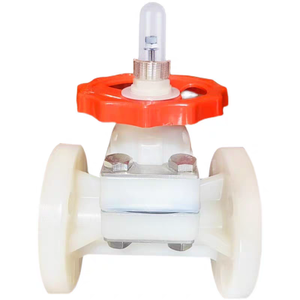 Acide nitrique pvdf en plastique résistant à la corrosion industrie chimique Georg <span class=keywords><strong>Fischer</strong></span> robinet à boisseau sphérique à bride de type boulon en trois pièces - Product Image 2