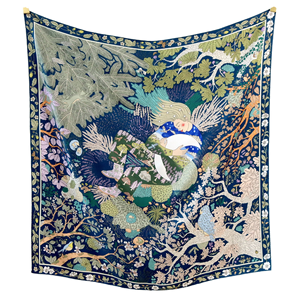 New Hot Selling Spring Moon Printing Square <b>Silk</b> <b>Scarf</b> 14mm Twill Large Size Skin Friendly <b>Women's</b> Mulberry <b>Silk</b> <b>Scarf</b> Wholesale - Product Image 1