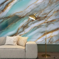 Autocollant Mural Brillant Marbre Adhésif Papier Peint pour Décoration Murale Intérieure