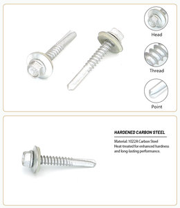 Vít phần nặng (38mm) -Vít tự khoan với máy giặt 16mm để nối các tấm lợp kim loại vào khung thép - Product Image 3