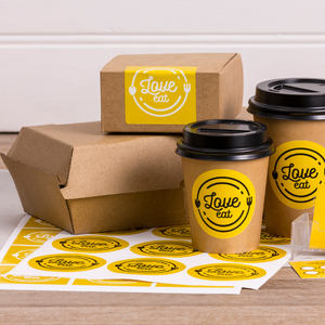 Etiqueta Adhesiva Mate Impermeable Personalizada para Envasado <span class=keywords><strong>de</strong></span> Alimentos en Rollo, para Tazas y Bolsas <span class=keywords><strong>de</strong></span> Comida para Llevar <span class=keywords><strong>de</strong></span> Cafeterías y Panaderías - Product Image 2