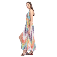 Robe de Plage Longue en Soie Imprimé Animal Profond V Sexy, Kaftan de Plage pour Femme – Fabrication Chinoise