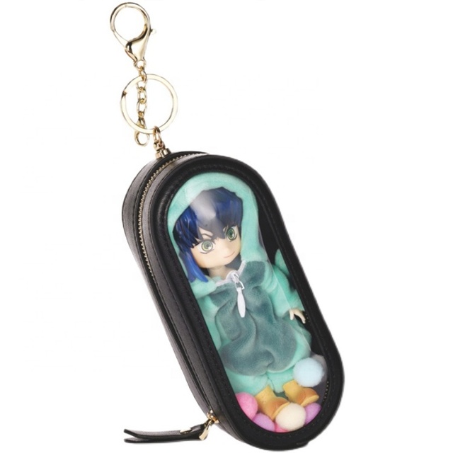 JinXinChuang Custom Cute Ita Bag Doll Key Chain Transparent Pvc Key Chain Anime Display Pin Bag Car Key Case Pendant Gift