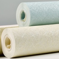 Papier peint PVC imperméable texturé soie 3D minimaliste, pour salons et chambres, couleur unie
