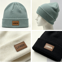 Gorro de Punto Computarizado con Apliques Geométricos a Rayas LEMON, 100% Acrílico, Unisex para Adultos, 58-60CM, Ideal para Viajes