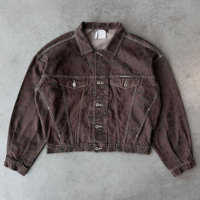 Ensemble 2 pièces sur mesure OEM en jean imprimé et délavé avec veste boutonnée et pantalon, ensemble de jeans en denim épais et surdimensionné pour hommes