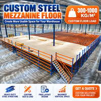 Plancher de mezzanine en acier structurel conçu sur mesure pour l'extension d'un entrepôt industriel