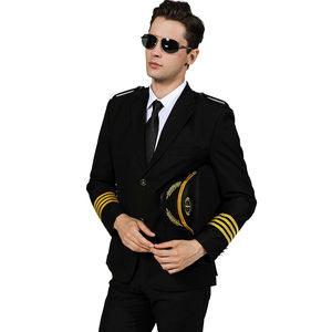 LCBZ Personalizado Preço De Fábrica Uniforme De Piloto De Linha Aérea Capitão Roupas De Trabalho Uniforme Aceitar O Logotipo Do Cliente Uniforme De Piloto De Linha Aérea - Product Image 4