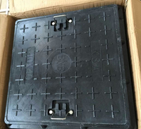 Couvercle de regard en fonte ductile galvanisé avec aimant de levage et système de verrouillage à charnière, grille de drainage norme EN124 LANWEI D400