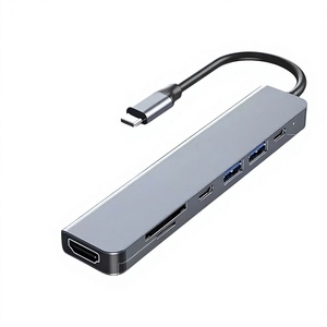Station d'accueil Type-C 4K 60Hz avec mise en miroir HD, charge rapide PD, <span class=keywords><strong>USB</strong></span> 3.0 haute vitesse, <span class=keywords><strong>adaptateur</strong></span> multifonction 7 ports SD/TF - Product Image 1