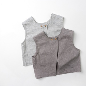 Nouvelle collection printemps-été : Gilet <span class=keywords><strong>sans</strong></span> <span class=keywords><strong>manches</strong></span> en coton uni pour bébés garçons – Vêtements pour enfants - Product Image 2