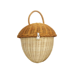 Bolso de mimbre tejido a mano, color natural, portátil, para niños, uso en guardería, verano <span class=keywords><strong>2023</strong></span> - Product Image 5