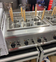 Cuiseur à pâtes électrique commercial 6 paniers, bouilloire à nouilles de table en acier inoxydable, machine à cuisiner le ramen pour spaghetti et boulettes