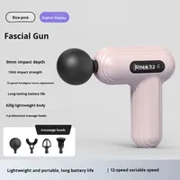 Pistolet de massage portatif rechargeable pour sport et yoga, avec 4 têtes de massage, pour la relaxation musculaire du corps entier, de la taille, du cou et des bras