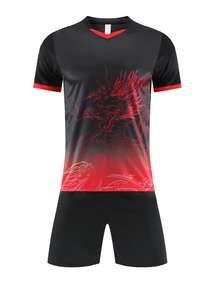 舒适快干透气成人运动服工厂迷彩龙舟足球服时尚印花 - Product Image 6