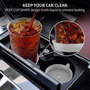 Silicone <b>Car</b> Cup Coaster Universal Automotive Waterproof Non Slip Holders for <b>Car</b> Drinks Mat - Product Image 4