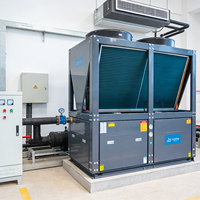 Pompe à chaleur air-eau basse température 85 kW 380 V R-32 en métal pour le chauffage des bâtiments commerciaux