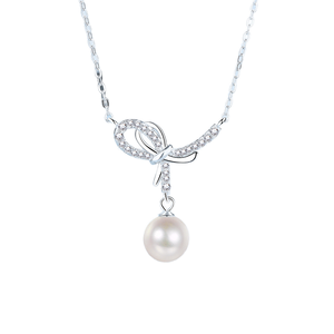 Elegant 8mm Shell Pearl Butterfly Design Pendant Necklace Women S925 Silver Jewelry Trendy <b>Gift</b> Moissanite - Product Image 1