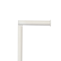 Porte-rouleau de papier toilette autoportant blanc réglable en métal