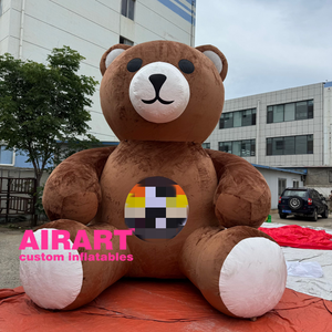 Énorme mignon ours gonflable dessin animé gonflable modèle Animal publicité décoration extérieure accepter ajouter Logo et <span class=keywords><strong>lettres</strong></span> - Product Image 1