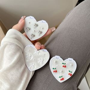 Adhesivo Decorativo para Teléfono Móvil con Espejo de Maquillaje, Diseño de Cereza, Lazo y Fresa - Product Image 3