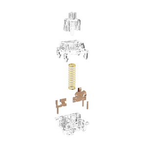 GATERON 2023 New North Pole 2.0 jaune sans anneau en caoutchouc à trois couches 50g DIY 5 pin hot swap mechanical keyboard switch - Product Image 4