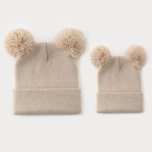 <span class=keywords><strong>Bonnet</strong></span> en tricot assorti parent-enfant avec double pompon, <span class=keywords><strong>bonnet</strong></span> chaud d'hiver pour maman et enfant - Product Image 3