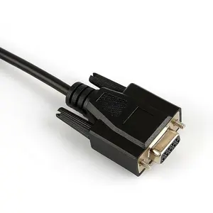 Cabo fêmea vga db15 macho para 9 pin db9 rs232