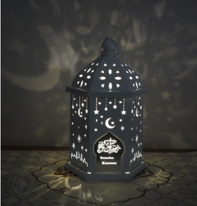 Ramadan <b>Table</b> Decor With Flickering Led Eid Mubarak Decorative <b>Lantern</b> - Product Image 4