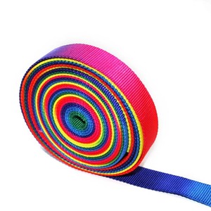 Tùy Chỉnh Cường Độ Cao Polyester 3Cm Cầu Vồng Ribbon Pet Kéo Sợi Dây Thừng Phụ Trợ Chất Liệu Vành Đai Với Twill Phong Cách Tráng Dây Đeo - Product Image 5