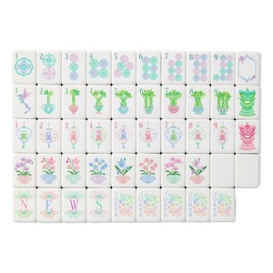 Light blue spliced acrylic American mahjong tiles Leisure and <b>entertainment</b> mahjong tiles, hand-crafted mahjong in stock 160 Zha - Product Image 5