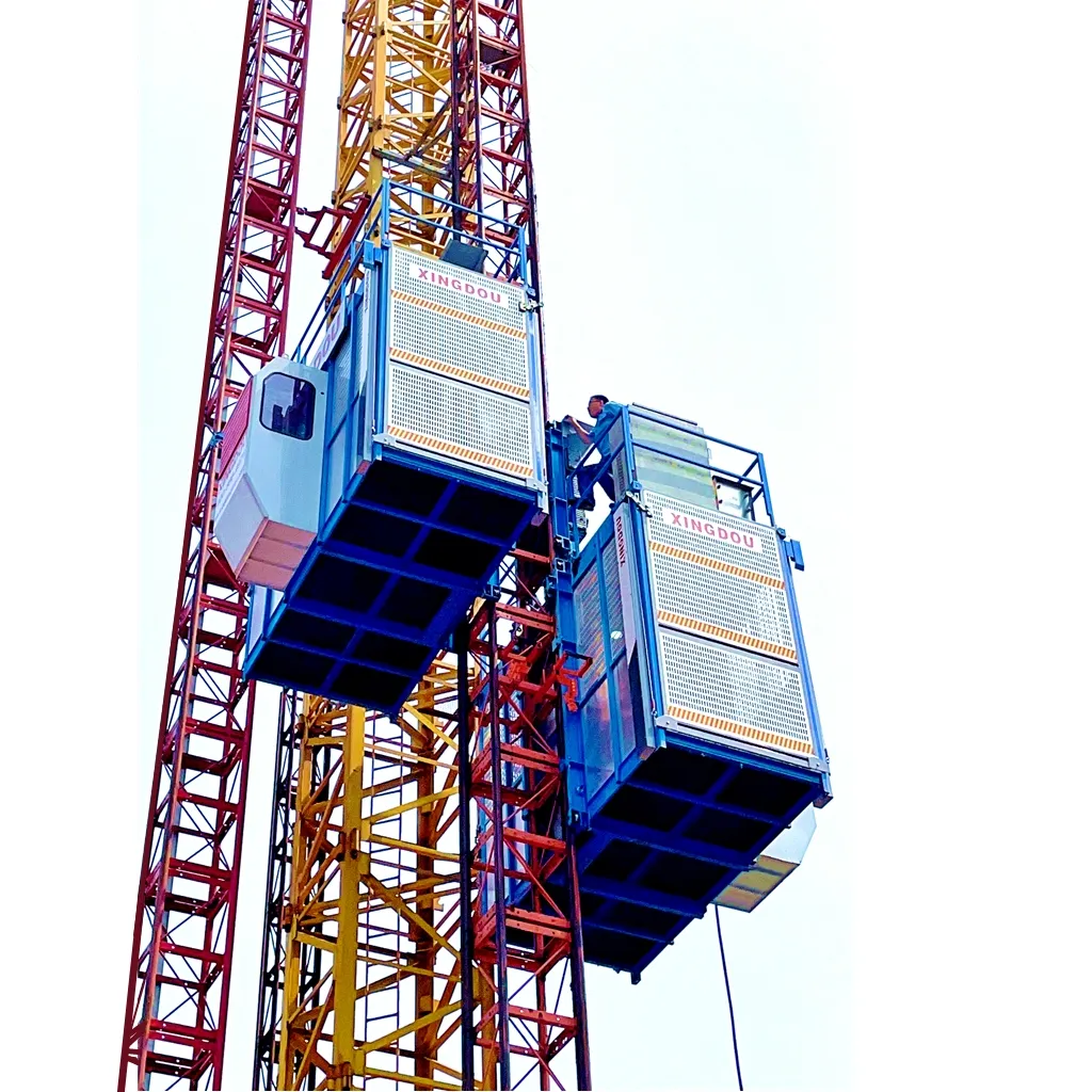 CE onaylı GJJ inşaat asansörü İnşaat malzemesi kaldırma ALIMAK inşaat asansörü