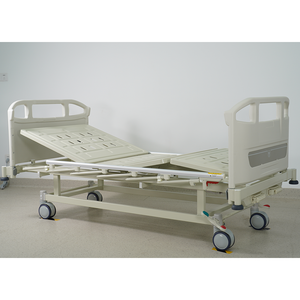 <span class=keywords><strong>Cama</strong></span> de Hospital Manual de Dos Manivelas con Cabecera de ABS XZMD-0106, Gran Venta, Certificación ISO, Capacidad de 200 kg, <span class=keywords><strong>Respaldo</strong></span> Ajustable de 0 a 75 Grados - Product Image 3