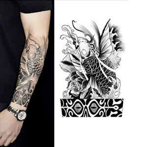 Juice Herbal Bras <span class=keywords><strong>Tatouage</strong></span> Non-réfléchissant Semi Permanent Ins Vent Mâle Cravate Foncé <span class=keywords><strong>Fleur</strong></span> Bras Femme Étanche Faux <span class=keywords><strong>Tatouage</strong></span> Autocollant - Product Image 4