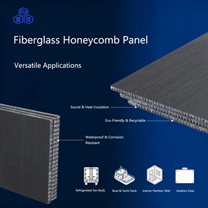 Panel Sándwich Personalizable con Aislamiento y Absorción <span class=keywords><strong>de</strong></span> Impactos, Núcleo <span class=keywords><strong>de</strong></span> Panal <span class=keywords><strong>de</strong></span> Abeja <span class=keywords><strong>de</strong></span> <span class=keywords><strong>Fibra</strong></span> <span class=keywords><strong>de</strong></span> <span class=keywords><strong>Vidrio</strong></span>, Panel Compuesto, Lámina <span class=keywords><strong>de</strong></span> Panal <span class=keywords><strong>de</strong></span> Abeja PP - Product Image 3