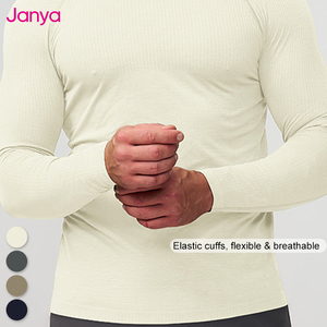 Janya Muscle Camiseta <span class=keywords><strong>deportiva</strong></span> de <span class=keywords><strong>manga</strong></span> <span class=keywords><strong>larga</strong></span> para <span class=keywords><strong>hombre</strong></span>, jersey de entrenamiento físico, camiseta de secado rápido, transpirable, ropa <span class=keywords><strong>deportiva</strong></span> para exteriores - Product Image 4