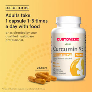 ผลิตภัณฑ์เสริมสมุนไพรธรรมชาติ <span class=keywords><strong>100</strong></span>% ขมิ้นเคอร์คูมินพร้อมไบโอเปอรีน 95% Curcuminoids ขมิ้นผงขมิ้นสําหรับการดูดซึมสูงสุด - Product Image 4