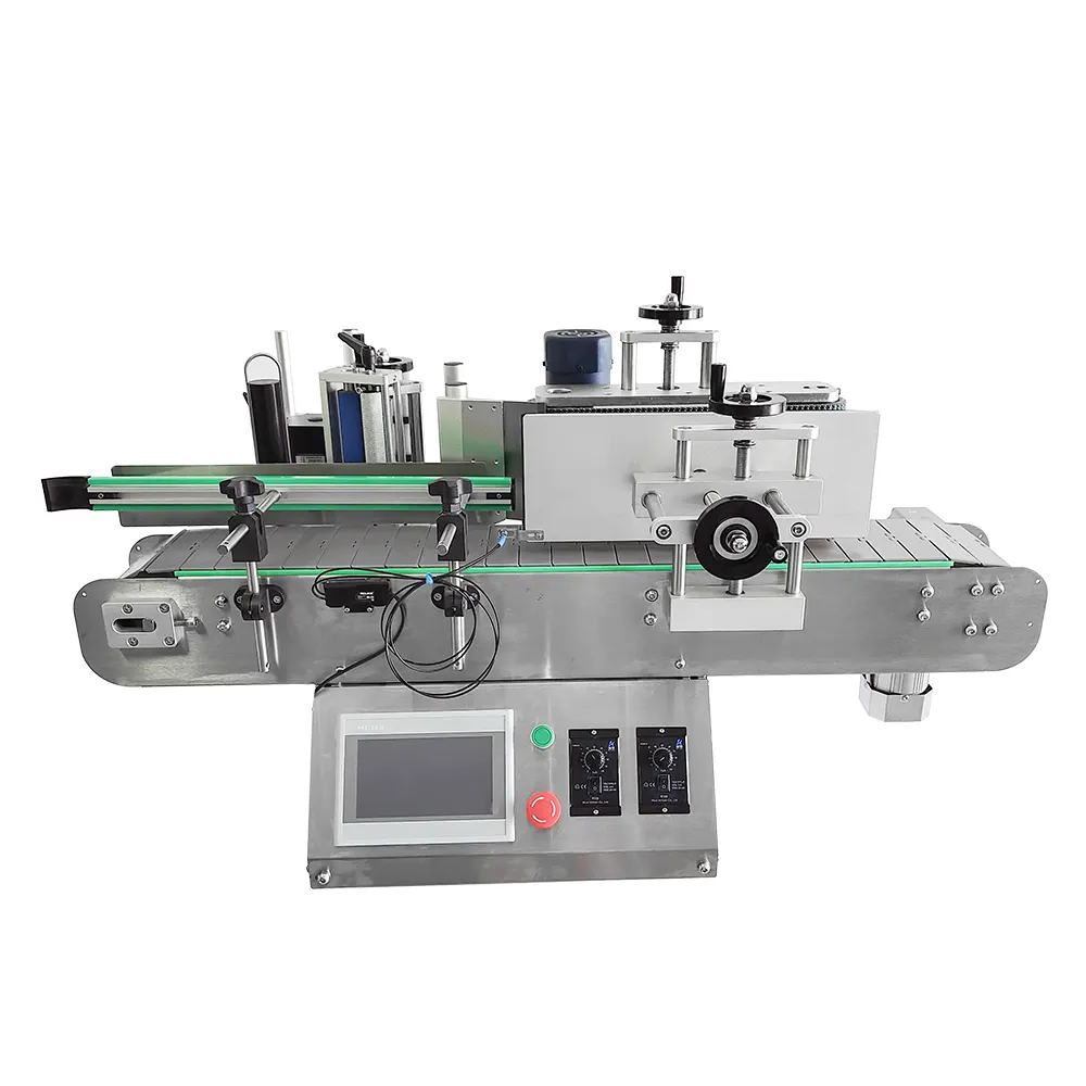 Il tavolo del barattolo di vetro della fiala LTPK-150 può etichettare l'etichettatrice automatica della bottiglia rotonda della bottiglia di acqua del vino per le bottiglie rotonde