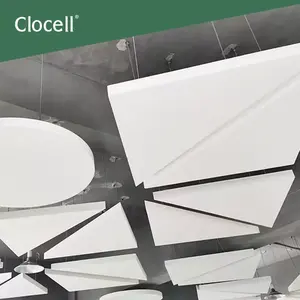 Clocell Panel Langit-langit Akustik Gantung Cloud Lingkaran Ramah Lingkungan