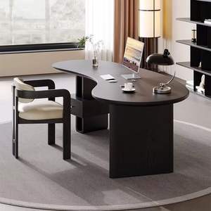 Escritorio Moderno Minimalista de Madera Maciza con Cajón, Conjunto de Muebles de Oficina para Estudio, Uso Doméstico y Comercial - Product Image 4