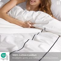 Juego de Funda Nórdica de Siete Piezas de Algodón Egipcio Orgánico Moderno de 300 Hilos, Jacquard, para Boda, con Patrón Sólido y Bordado Personalizable