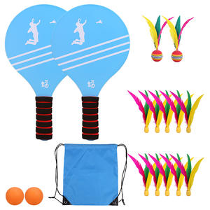 Ensemble de raquettes de <span class=keywords><strong>badminton</strong></span> professionnelles pour enfants, en bois massif, légères, durables, de haute qualité, avec volant, cadre en peuplier, logo imprimé - Product Image 6