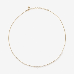 カスタムラウンドカット3プロングセッティングテニスネックレスCVDダイヤモンドジュエリー9k10k本物の金ラボグロウンダイヤモンドネックレス - Product Image 3