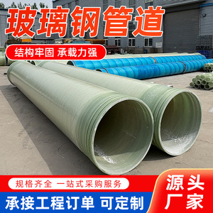 Fiberglass Pipes Large Diameter Buried Sand Filled Industrial Drainage Sewage Ventilation Pipes Extruding Customization - Product Image 5