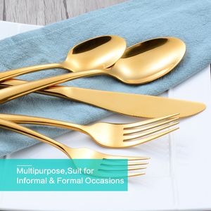 Juego de Cubiertos de Acero Inoxidable Dorado para Fiestas, Estilo Clásico, para Hotel/Restaurante/Uso Doméstico - Product Image 6