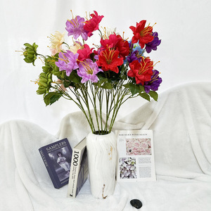 Usine de fleurs artificielles Meiyu Craft, fleurs en soie, lotus des neiges blanc, rose, bleu, violet, accessoires de décoration pour mariage et maison - Product Image 4