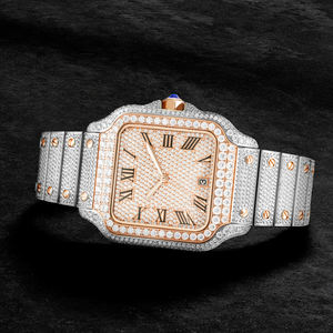 Montre mécanique automatique de luxe Buss Down avec cadran à aiguilles, résistante à l'eau, style hip-hop avec moissanite VVS - Product Image 2