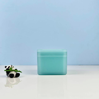 Pot carré en plastique PP à large ouverture de 300 g/300 ml pour démaquillant, acide salicylique et cotons démaquillants